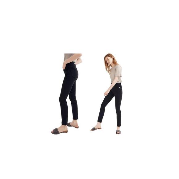 Madewell 9" Mid-rise Skinny Jeans Size 26 Faded Black - Picture 2 of 5